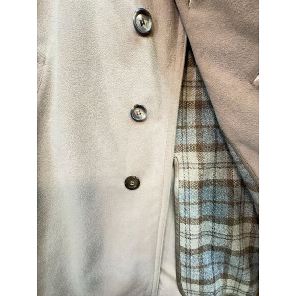 Vintage Stratojac Strato-Suede Mens Flannel Trench Coat Size 46 Beige Pockets - Picture 8 of 15